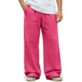 thumbnail image 4 of Conairie Big And Tall Jeans for Men Vintage Elastic Waist Denim Pants Solid Lightweight Comfortable Outdoor Hiking Pants With Pocket Hot Pink M, 4 of 4