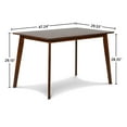 thumbnail image 6 of New Classic Furniture Morocco 7-Piece Mid-Century Wood Dining Set in Dark Gray, 6 of 9