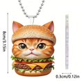 thumbnail image 3 of onlyliua ¡ ¡Descuentos de Temporada! Colapso de Las Siglas En Forma de Hamburguesas y Gato, Diseño Plano, Decoración Del Hogar y El Coche, 3 of 4