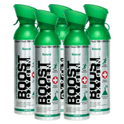 Boost Oxygen Large Natural 10L Canister | Respiratory Support for Aerobic Recovery, Altitude, Performance & Health (5 Pack)