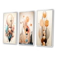 thumbnail image 3 of Designart "Nouveau Abstract Geometric Elegance II" Modern Geometric Framed Wall Art Set Of 3 - Beige Abstract Frame Canvas Set For Living Room Decor, 3 of 6