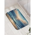 thumbnail image 3 of Ambesonne Seascape Bath Mat, Fish Eye Effect Oceanic, 30.2" x 20", Blue Pale Brown, 3 of 3