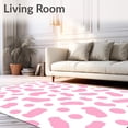 thumbnail image 2 of ODIKA 3'x5' Machine Washable Non-Slip Area Rug, Abstract Animal Inspired Design With Stylized Pink Leopard Prints High Traffic Rug, Pink, 724770, 2 of 7