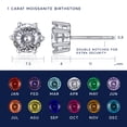 thumbnail image 6 of MomentWish Sterling Silver Birthstone Earrings,2 Carat Round Shaped Moissanite Solitaire Stud Earrings,Gift for Her, 6 of 8