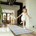 thumbnail image 4 of SIXHOME 2'x6' Runner Rugs for Hallway Washable Boho Soft Neutral Geometric Distressed Moroccan Rug Runner for Entryway Kitchen Laundry Room Bedroom Non Slip Rubber Backing Blue, 4 of 7