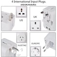 thumbnail image 4 of All-in-one Global Travel Adapter Wall Charger with Dual USB Charging Ports Internationally Available-White, 4 of 6
