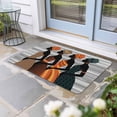 thumbnail image 2 of Black Female Doormat Outdoor Entrance 16"x24", African Women Geometric Abstract Art Absorb Moisture Dirt Door Mats, Non-Slip Rubber Backing Floor Mats Indoor, Low-Profile Front Door Rugs, 2 of 9