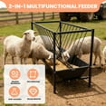 thumbnail image 5 of Pasture Hay Feeder 70 Gallon, Galvanized Metal 2-in-1 Livestock Feeder with 25 Gallon Feed Pan, Pasture Feeder, Metal Livestock Feeder Rack for Small Ranches, Hobby Farms, Rural Properties, 5 of 9