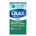 thumbnail image 4 of (2 pack) Colace 2-in-1 Stool Softener and Stimulant Laxative Tablets, 100 mg, 30 Count, 4 of 9