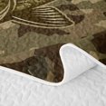 thumbnail image 5 of Erosebridal Farmhouse Pike Fish Boys Girls Twin Quilt Set, Green Camouflage Twin Coverlet Set, 2-Piece, 5 of 7