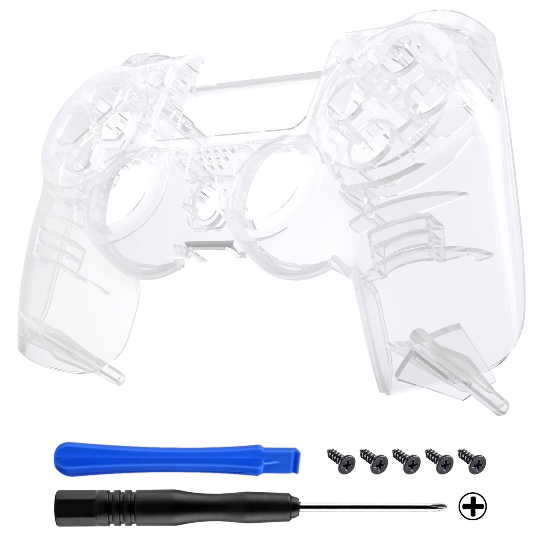 eXtremeRate Foggy Clear Faceplate Cover Soft Touch Front Housing