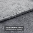 thumbnail image 2 of Fleece Blanket Throw Blanket, Twin Size Gray Bed Blanket, Lattice Textured Soft Fuzzy Throw, Warm Cozy Microfiber Blanket, 60 "x 80", 2 of 7