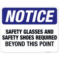 thumbnail image 1 of Safety Glasses And Safety Shoes Required Sign, OSHA Sign, 24x30 Aluminum, 1 of 1
