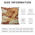 thumbnail image 6 of Nawypu Dragon throw pillow covers set of 2 chinoiserie animal asian chinese retro funny cloud pattern beige cozy  washable teen boy man home bedroom office dorm sofa decor square pillow cases  20x20in, 6 of 6