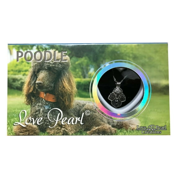 Poodle Kit de Créations Chien Love Pearl DIY Collier Cultivé avec Chaîne en Acier Inoxydable 16 Pouces