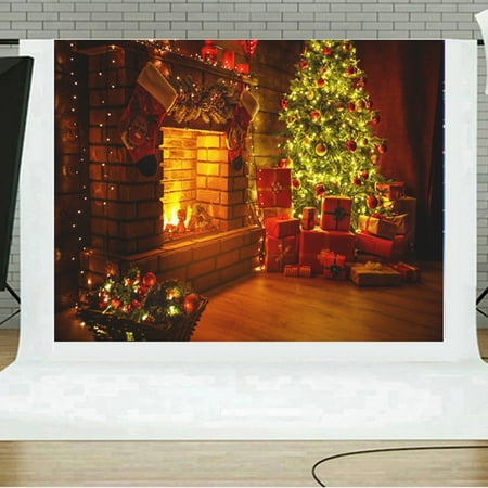 Image of HANXIULIN Christmas Backdrops Vinyl Wall 5X3FT Digital Background Photography Studio E Holiday Home Decor