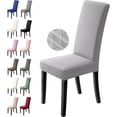 thumbnail image 1 of (4 Pieces,Silver Grey)-Chair Slipcovers Dining Chair Slipcovers Stretch Chair Cover Universal Washable Detachable Slipcover for Dining Room Office Hotel Wedding, 1 of 5