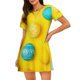 thumbnail image 1 of Easygdp Easter eggs (2) Camisón de manga corta para mujer, informal, estampado, 1 of 6