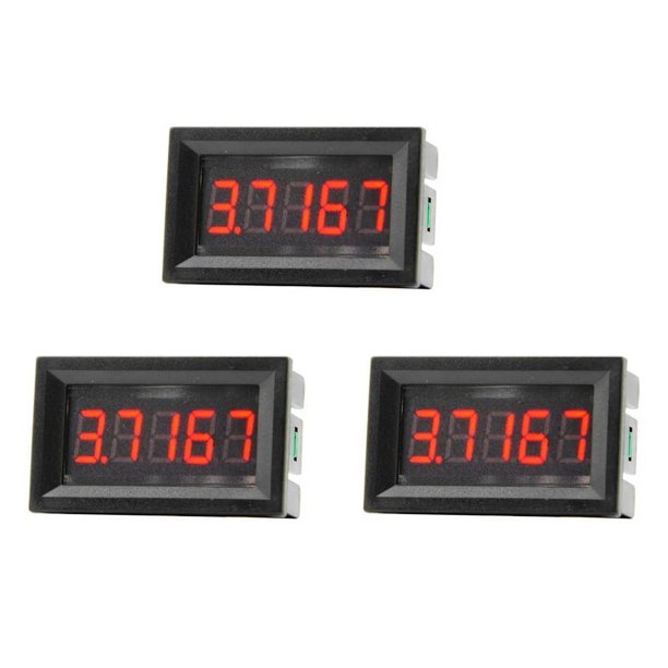 3X Digital 0.56 Pulgadas Pantalla LED 5 Bits DC 0-33.000V Voltímetro Medidor de Voltaje Probador