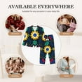 thumbnail image 7 of Fotbe Colorful Mexican Flower Pattern Long Sleeve Pajama Set for Women,Sleepwear Set,2-piece Loungewear Set,Soft PJs Comfy Nightwear with Pockets -Medium, 7 of 7