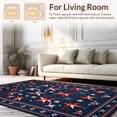 thumbnail image 2 of Flatwoven High Traffic Area Rug, Lively Red White Blue Theme, Non Slip, Stain Resistant, Washable Area Rugs for Living Room, Bedroom(Blue, 8X10), 2 of 8