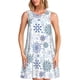 thumbnail image 1 of Disketp Retro ice blue snowflakes para Vestido sin Mangas para Mujeres, Vestidos de Verano para Mujeres, Casual y Holgado para la Playa, 1 of 7