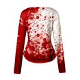 thumbnail image 4 of Tshirts for Women Slim Fit Halloween Print Long Sleeved Crew Neck T Shirt Clothes, 4 of 5