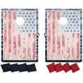 thumbnail image 2 of Tropical American Flag Cornhole Game Set - Patriotic Bag Toss Game - 8 Bags Included - Wooden Boards, 2 of 6