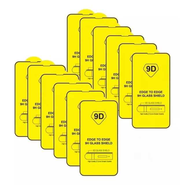 Mica Pantalla Cristal Templado 9d Mayoreo 10 Pcs Para Iphone 14 pro/15