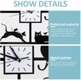 thumbnail image 3 of Reloj de pared de gato negro, reloj de pared de gatito bonito de estilo Simple, Animal creativo para el hogar, oficina, cafetería, Hotel, restaurante, decoración silenciosa Xemadio LF-0050, 3 of 5