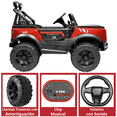 thumbnail image 4 of Montable Electrico para Niños Camioneta Función Mecedora Luz Sonido Bluetooth 12v - Rojo, 4 of 7