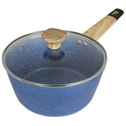 3 Quart Granite Nonstick Saucepan Cookware Set (Induction Compatible) (Ocean Blue)
