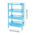 thumbnail image 2 of Four Layer Bathroom Storage Rack Multi Tier Organizer for Countertop Shower and Kitchen Shelves(Blue), 2 of 6