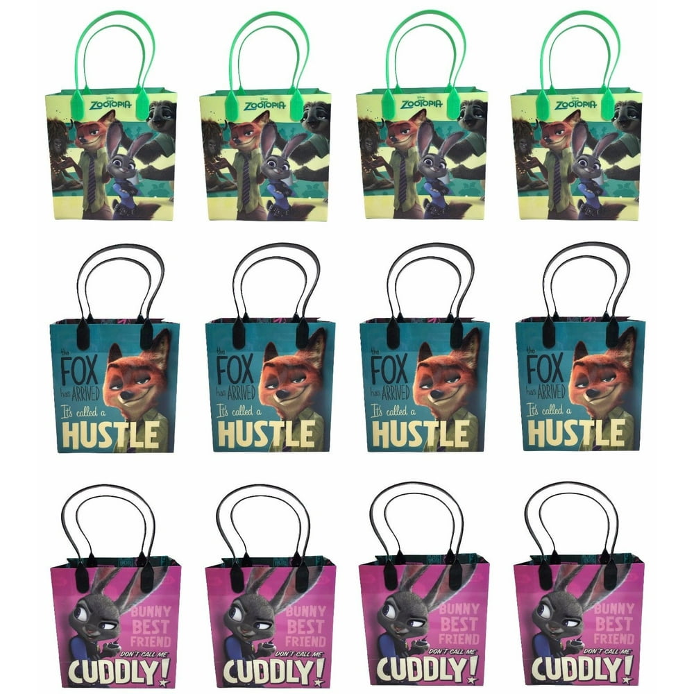 Disney Zootopia 12 Pcs Goodie Bags Party Favor Bags Gift Bags Birthday