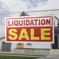 thumbnail image 2 of Liquidation Sale 13 oz Heavy Duty Vinyl Banner Going Out Of Business Everything Must Go Sign Final Sale Banner with Metal Grommets, Outdoor/Indoor, Single-Sided (5x1.5 Ft, White & Red & Yellow), 2 of 6