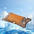 thumbnail image 4 of Kchsji Summer Rattan Woven Pillow, Wood Cooler Neck Support Cushion, Breathable Bamboo Style Mat For Bed Or Sitting, 50 x 30 cm, Natural Brown, Durable Lightweight Health Support For Hot Weather, 4 of 8