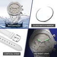 thumbnail image 4 of SKMEI Watch for Women Multifunctional Chronograph Watches Fashion Business Analog Quartz Stainless Steel Waterproof Luminous Ladies Wristwatch, 4 of 9