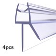 thumbnail image 1 of 4pcs Home For Bottom Shower Door Seal Strip Glass Screen 4 To 6mm Easy Install, 1 of 4