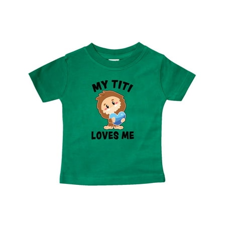 

Inktastic Cute Bigfoot My Titi Loves Me Gift Baby Boy T-Shirt
