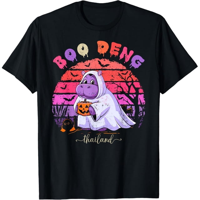 Moo Deng - Camiseta de disfraz de hipopótamo para bebé pigmeo hipopótamo divertido para Halloween