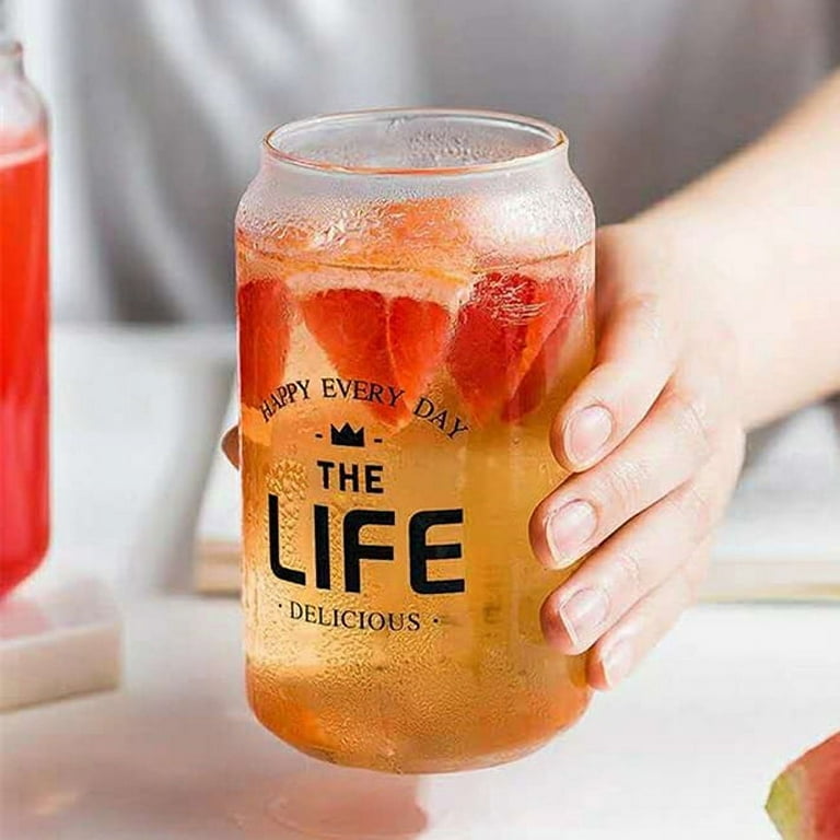 Wholesale Clear Glass Beer Cans Iced Coffee Cup Glass Tumbler Cups