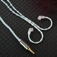 thumbnail image 3 of Yinanstore Earphone OFC Wire Braided Cable 2 Pin Connector 8 Core Upgrade Cable for Zxn Zxt - Blue, 3 of 8