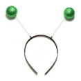 thumbnail image 7 of TiaoBug Women Metallic Alien Outfit Long Sleeve Front Zip Mock Neck Club Mini Dress with Alien Hair Hoop Green 4XL, 7 of 7