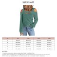 thumbnail image 3 of Blusa de manga larga para mujer, Top con hombros descubiertos para mujer Top con hombros descubiertos para mujer Blusa con hombros descubiertos Durabilidad extendida, 3 of 6