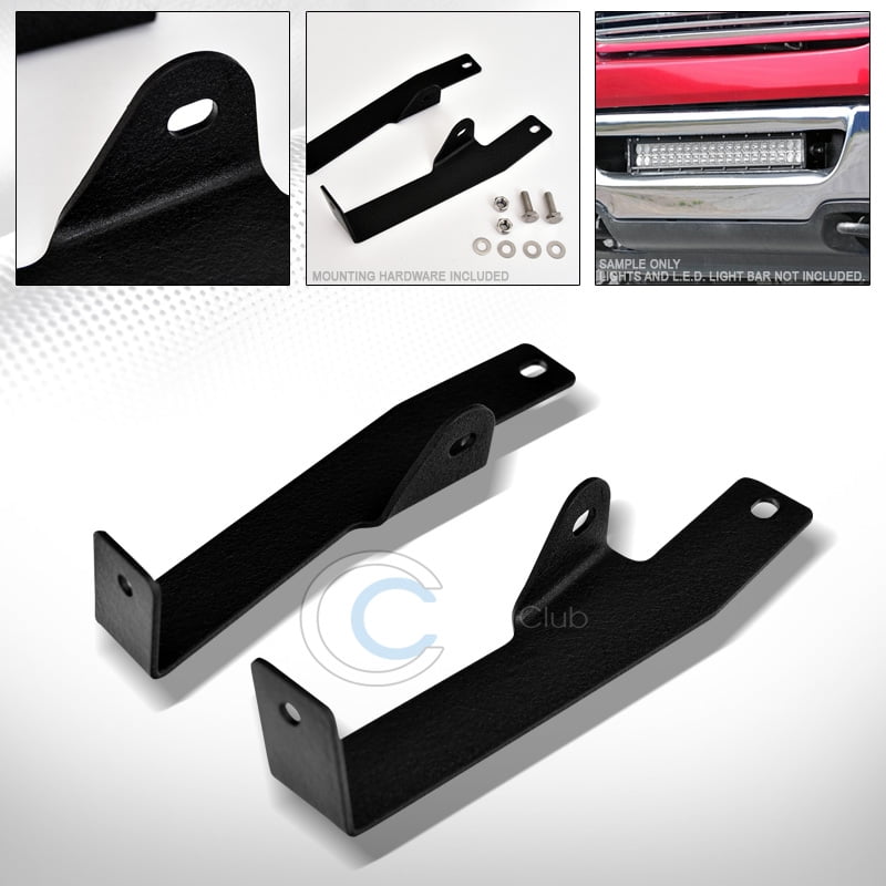 R&L Racing Textured Black Bumper Mount Brackets Kit For 20" Led Light