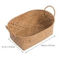 thumbnail image 6 of GAXIRE Seagrass Weaving Storage Basket Rectangular Rustic Pastoral Style 1Set 10.6X6.7X4.3In, 6 of 6