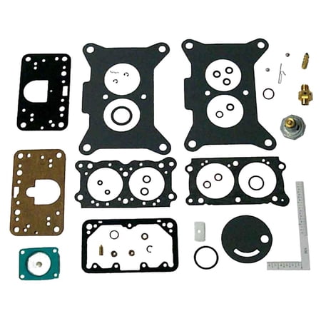 Carburetor Compatible with OMC Ford 302HP 351HP Volvo Penta Ford 5.0L 5.8L V8 Stern Drive Holley 2-Barrel Marine Engine Rebuild Kit 987317 3854106 18-7244 2BBL 0987317 Replaces 106