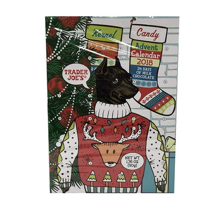 Holiday Advent Calendar Chocolates for Christmas, 24 Chocolate Days til' Christmas, Countdown Chocolate Calendar for Kids, Season Treats, Gift Ideas (Trader Joe's Kernel Candy Advent (Best Christmas Candy Gift Ideas)