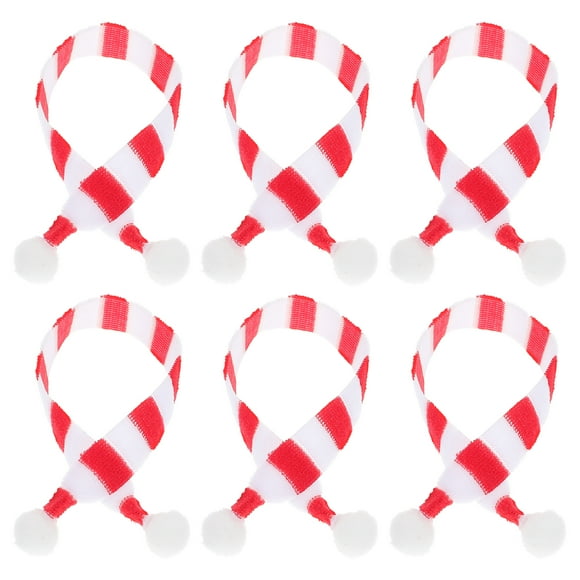 20 piezas de muñeca de Navidad bufandas de muñecas decorativas bufandas de figuras de figuras