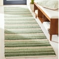 thumbnail image 2 of SAFAVIEH Striped Kilim Zaman Striped Runner Rug, Green/Natural, 2'3" x 8', 2 of 11